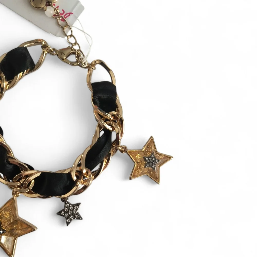 Betsey Johnson Gold and Gray Star Bracelet